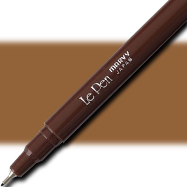 Marvy 4300-S06 LePen, Fineline Marker, Brown; MARVY LePen Fineline Markers Sleek and stylish slim barrel has a smooth writing 7mm microfine plastic point; Lengthy write-out in vibrant dye-based ink colors; Acid-free and non-toxic; Dimensions 5.5