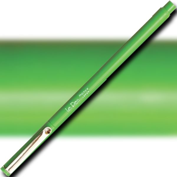 Marvy 4300-S11 LePen, Fineline Marker, Light Green; Sleek and stylish slim barrel has a smooth writing 0.3mm microfine plastic point; Lengthy write-out in vibrant green; Acid-free and non-toxic; Water-based dye ink; Dimensions 5.5
