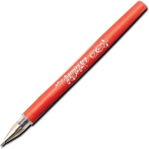 Marvy 920S-2 Gel Reminisce Pen Red; Gel Reminisce are excellent for use on most paper; The soft rubberized grip brings you writing comfort while the continuous flowing gel ink gives you smooth writing; The ink is archival in quality and is acid free and lightfast; Great for scrapbooks and memory books; Color: Red; Dimensions 5.75