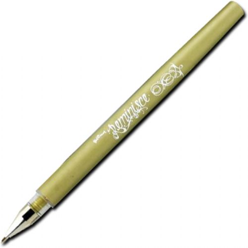 Marvy 920S-GLD Gel Reminisce Pen Gold; Gel Reminisce are excellent for use on most paper; The soft rubberized grip brings you writing comfort while the continuous flowing gel ink gives you smooth writing; The ink is archival in quality and is acid free and lightfast; Great for scrapbooks and memory books; Color: Gold; Dimensions 5.75
