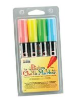 Marvy MR480-4A Bistro Chalkboard and Lightboard 4-Color Set A; Use on chalkboards, lightboards, windows, and windshields; 6mm point; Opaque water-based pigmented ink is erasable with a damp cloth; Set includes markers in 4 colors: Fluorescent Red, Fluorescent Blue, Fluorescent Green, Fluorescent Yellow; Colors subject to change; Shipping Weight 0.23 lb; Shipping Dimensions 3.6 x 7.00 x 0.75 in; UPC 028617481241 (MARVYMR4804A MARVY-MR4804A BISTRO-MR480-4A MARVY/MR4804A MR4804A MARKER DRAWING) 