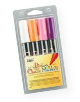 Marvy MR480-4B Bistro Chalkboard and Lightboard 4-Color Set B; Use on chalkboards, lightboards, windows, and windshields; Attract attention and increase sales; 6mm point; Opaque water-based pigmented ink is erasable with a damp cloth; Fluorescent colors; Set includes markers in 4 colors: White, Fluorescent Violet, Fluorescent Pink, Fluorescent Orange; Colors subject to change; UPC 028617481265 (MARVYMR4804B MARVY-MR4804B BISTRO-MR480-4B MARVY/MR4804B MR4804B MARKER DRAWING) 