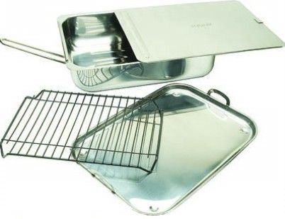 Max Burton 6300 Stove Top Smoker, High quality heavy-gauge stainless steel construction, Non-stick rack, Drip pan, Includes 4 recipes, Price Each, UPC 769372063005 (MAXBURTON6300 MAXBURTON-6300 06300 Athena)