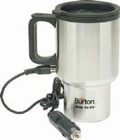 Max Burton 6975 Java To Go, 16 oz, Stainless Finished; 16 fl. oz. capacity; Double-walled stainless-steel mug; Non-skid bottom; Spill proof lid; 4' 12V DC power cord (detachable); Dimensions 4.75”W x 6.25”H x 3.375” Lid diameter; Weight 0.83 lbs; UPC 769732069755 (MAXBURTON6975 MAXBURTON-6975 MAXBURTON 6975) 