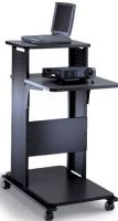 Mayline 1010PC Presentation Stand,, Top surface is 38.5"H providing a comfortable position for standing presentations, Front surface supporting projectors is adjustable to three positions on 4"H increments from 30.5" to 38.5"H, Designed to support laptops, overhead projector, or LCD projector, Rugged steel frame construction with attractive perforated leg detail (1010PC 1010-PC 1010 PC MAY 1010 PC MAY-1010-PC MAY1010PC) 