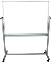 Luxor MB4836WW Double Sided Magnetic Reversible White Board, Made from magnetic reversible whiteboards, Chrome finish on main frame, Boards feature a silver frame around the whiteboard/whiteboard series, Includes 4 casters for easy mobility, Boards lock into place when in position, Frame base is 23"D, Dimensions 48"W X 36"H, UPC 847210007623 (MB-4836WW MB 4836WW MB4836W MB4836) 