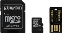 Kingston MBLY10G2/16GB Multi-Kit / Mobility Kit Flash memory card, 16 GB Storage Capacity, Class 10 SD Speed Class, microSDHC Form Factor, microSDHC to SD adapter Included Memory Adapter, 1 x microSDHC Compatible Slots, Microsoft Windows 7, Linux 2.6.x or later, USB Reader, Microsoft Windows Vista SP2, Apple MacOS X 10.5.x or later, Microsoft Windows Vista SP1, Microsoft Windows XP SP3 OS Required, UPC 740617183009 (MBLY10G216GB MBLY10G2-16GB MBLY10G2 16GB) 