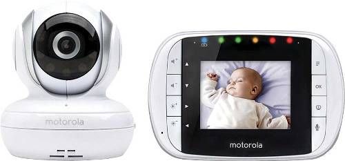 Motorola MBP33S Digital Wireless Video Baby Monitor, White, 2.8