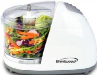 Brentwood MC-101 Mini Food Chopper, White, Large 1.5 Cup Capacity, Stainless Steel Blade, Stay-Sharph Blade, Dishwasher-Safe Detachable Parts, Non-skid Base, Safety Lock Lid, cUL Approval, UPC 181225000058 (MC101 MC 101) 