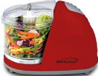 Brentwood MC-105 Mini Food Chopper Red, Large (1.5 Cup) Capacity, Stainless Steel Blade, Stay-Sharph Blade, Dishwasher-Safe Detachable Parts, Non-skid Base, Safety Lock Lid, cUL Approval, UPC 181225801051 (MC105 MC 105) 