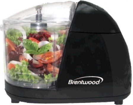 Brentwood MC-106 Mini Food Chopper, Black, Large 1.5 Cup Capacity, Stainless Steel Blade, Stay-Sharph Blade, Dishwasher-Safe Detachable Parts, Non-skid Base, Safety Lock Lid, cUL Approval, UPC 181225801068 (MC106 MC 106)
