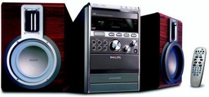 Philips MCM760/37 Remanufactured MP3/WMA Micro Hi-Fi System with CD Ripping, 2 way, bass reflex main speaker, 5.25