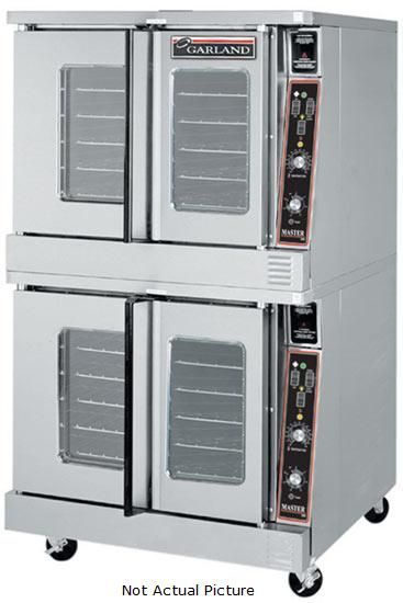 Garland MCO-ES-20-S Master Series Electric Double Deck Convection Oven with Timer - Standard Depth, Double deck models available, Stainless steel solid doors, Stainless steel oven interior, Extra oven racks, 460 volt, 3 phase(MCO ES 20 S MCOES20S)