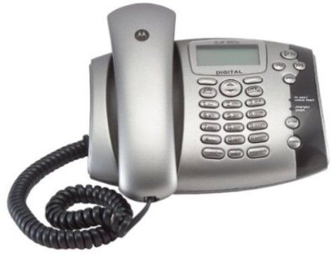 Motorola MD491 Digital Cordless Phone with Corded Base, 2 Handsets, and Answering System, 2.4 GHz Silver Color, Digital Transmission type, Integrated digital answering system, 50 names and numbers stored in handsets, 49 in base, Dual speakerphone, full function base, 3-way conferencing, 2 cordless extension handsets, walkie-talkie function (MD 491 MD-491) 