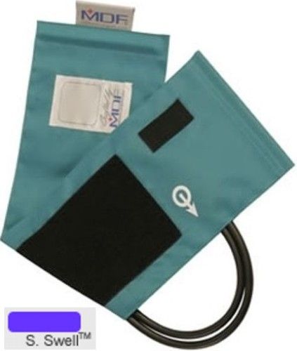 MDF Instruments MDF210045114 Model MDF 2100-451 Adult Single Tube Latex-Free Blood Pressure Cuff, S.Swell (Azure Blue) for use with MDF848XP and all other major branded blood pressure systems with single tube configuration, EAN 6940211635759 (MDF2100451-14 MDF2100451 MDF-2100-451 MDF2100-451 2100 2100451)