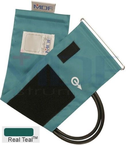 MDF Instruments MDF2100451D16 Model MDF 2100-451D Adult D-Ring Single Tube Latex-Free Blood Pressure Cuff, Real Teal for use with the MDF848XP Palm Aneroid Sphygmomanometer and other branded manual and electronic/automatic blood pressure monitors, EAN 6940211635964 (MDF2100451D-16 MDF2100451D MDF-2100-451D 2100451D MDF-2100-451 MDF2100-451 2100 2100451)