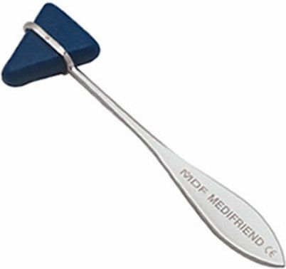 MDF Instruments MDF50514 Model MDF 505 Taylor Percussion Hammer, S.Swell, Designed with a pointed handle tip for eliciting cutaneous and plantar reflexes, Chrome-plated Zinc alloy handle, Black head, Non-latex TPR triangular head has beveled apex and base employed to elicit myotatic reflex, EAN 6940211612521 (MDF-50514 MDF50514 MDF505-14 MDF505 14)