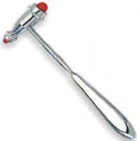 MDF Instruments MDF55502 Model MDF 555 Trömner Hammer, Red Spice, Outfitted Head with a large and small mallet constructed of soft TPR for precise tendon percussion, Designed for eliciting myotatic and cutaneous responses on adult and pediatric patients, Chrome-plated Handle, EAN 6940211613214 (MDF-55502 MDF 55502 MDF555-02 MDF555 MDF-555-02) 