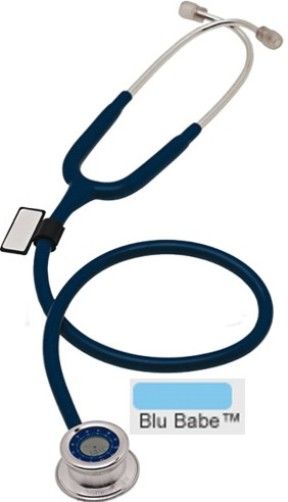 MDF Instruments MDF74003 Model MDF740 Pulse Time Adult Stethoscope, BluBabe, Patented LCA timing integrated professional stethoscope, Handcrafted lightweight aluminum chestpiece integrated with digital time display, Ultra-thin fiber diaphragm for superior acoustic amplification, EAN 6940211617915 (MDF-74003 MDF 74003 MDF740-03 MDF 740 MDF-740-03)