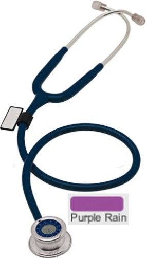 MDF Instruments MDF74008 Model MDF740 Pulse Time Adult Stethoscope, Purple Rain, Patented LCA timing integrated professional stethoscope, Handcrafted lightweight aluminum chestpiece integrated with digital time display, Ultra-thin fiber diaphragm for superior acoustic amplification, EAN 6940211617922 (MDF-74008 MDF 74008 MDF740-08 MDF 740 MDF-740-08)