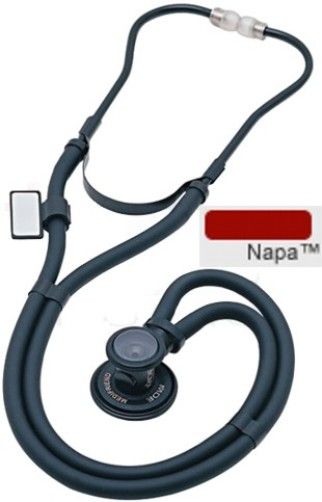 MDF Instruments MDF76717 Model MDF 767 Sprague Rappaport Stethoscope, Napa (Burgundy), Ultra-sensitive Adult and Pediatric diaphragms for increased amplification, High-performance dual acoustic tubes & black enamel plating, Full-rotation chestpiece with dual-output acoustic valve stem, EAN 6940211619148 (MDF-76717 MDF767-17 MDF767 17 MDF-767-17)