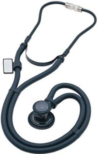 MDF Instruments MDF767BO Model MDF 767 Sprague Rappaport Stethoscope, BlackOut (All Black), Ultra-sensitive Adult and Pediatric diaphragms for increased amplification, High-performance dual acoustic tubes & black enamel plating, Full-rotation chestpiece with dual-output acoustic valve stem, EAN 6940211619155 (MDF-767BO MDF767-BO MDF767 BO MDF-767-BO)