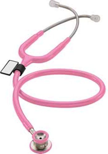 MDF Instruments MDF77701 Model MDF 777 One Stainless Steel Dual Head Stethoscope, Cosmo (Pink), Ultra-sensitive diaphragm for superior high-frequency acoustic amplification, Extra large bell crowned with non-chill ring, Handcrafted from premium stainless steel, ErgonoMax Headset and Clear ComfortSeal Eartips, EAN 6940211619964 (MDF-77701 MDF777-01 MDF777 MDF-77701 MDF-777)