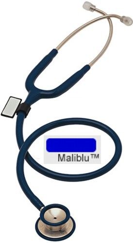 MDF Instruments MDF77710 Model MDF 777 One Stainless Steel Dual Head Stethoscope, Maliblu (Royal Blue), Ultra-sensitive diaphragm for superior high-frequency acoustic amplification, Extra large bell crowned with non-chill ring, Handcrafted from premium stainless steel, ErgonoMax Headset and Clear ComfortSeal Eartips, EAN 6940211619926 (MDF-77710 MDF777-10 MDF777 MDF-77710 MDF-777)