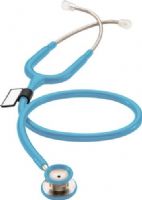 MDF Instruments MDF777C03 Model MDF 777C One Pediatric Stainless Steel Dual Head Stethoscope, BluBabe (Pastel Blue), Ultra-sensitive diaphragm for superior high-frequency acoustic amplification, Extra large bell crowned with non-chill ring, Handcrafted from premium stainless steel, ErgonoMax Headset and Clear ComfortSeal Eartips, EAN 6940211620113 (MDF-777C03 MDF777C-03 MDF777C MDF777) 