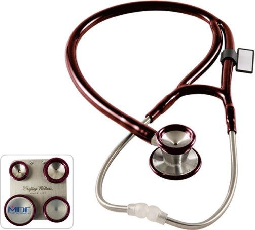 MDF Instruments MDF797CC17 Model MDF 797CC ProCardial C3 Critical Cardiac Care Edition Stethoscope, Napa (Burgundy), Handcrafted stainless steel dual-head chestpiece is precisely machined and hand polished for the highest performance and durability, SoundTight GLS technology to seal in sound, EAN 6940211616178 (MDF-797CC17 MDF797-CC17 MDF797 CC17 MDF797CC-17 MDF797CC 17)