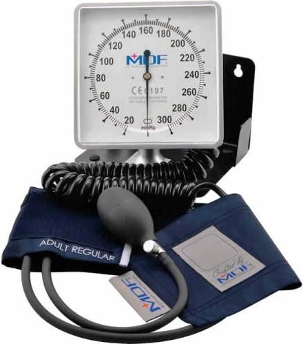 MDF Instruments MDF84004 Model MDF 840 Desk & Wall Aneroid Sphygmomanometer, Abyss (Navy Blue),To reduce the parallax effect and achieve accurate viewing at all angles, the large Scale is imprinted with black-bold dials and pressed with a raised outer rim, EAN 6940211628515 (MDF-84004 MDF840-04 MDF840 MDF-840-04 MDF 84004)