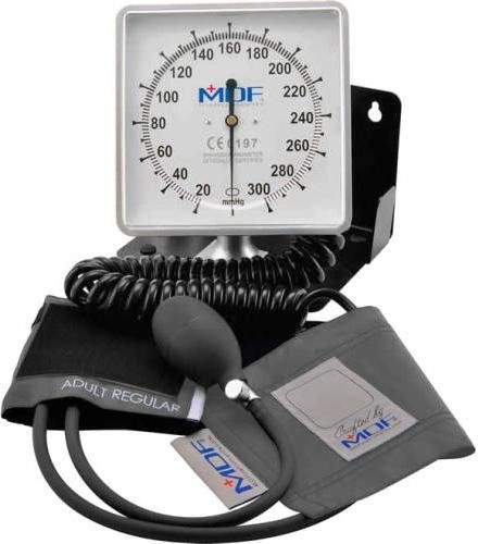 MDF Instruments MDF84012 Model MDF 840 Desk & Wall Aneroid Sphygmomanometer, Sleek (Grey),To reduce the parallax effect and achieve accurate viewing at all angles, the large Scale is imprinted with black-bold dials and pressed with a raised outer rim, EAN 6940211628539 (MDF-84012 MDF840-12 MDF840 MDF-840-12 MDF 84012)