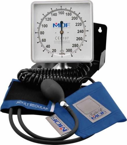MDF Instruments MDF84014 Model MDF 840 Desk & Wall Aneroid Sphygmomanometer, S.Swell (Azure Blue),To reduce the parallax effect and achieve accurate viewing at all angles, the large Scale is imprinted with black-bold dials and pressed with a raised outer rim, EAN 6940211628546 (MDF-84014 MDF840-14 MDF840 MDF-840-14 MDF 84014)