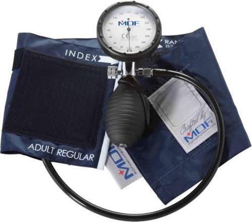MDF Instruments MDF848XP04 Model MDF 848XP Medic Palm Aneroid Sphygmomanometer, Abyss (Navy Blue), Big Face Gauge and its high-contrast Dial Face, without pin stop, produce easy and accurate reading, The chrome-plated brass screw-type Valve facilitates precise air release rate, EAN 6940211628768 (MDF848XP-04 MDF 848XP04 MDF848XP MDF848-XP04 MDF848 XP04)