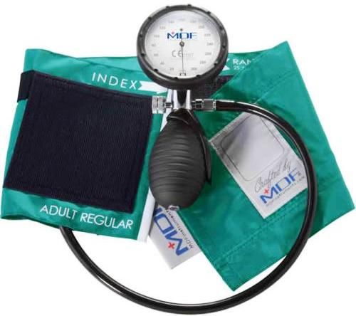 MDF Instruments MDF848XP16 Model MDF 848XP Medic Palm Aneroid Sphygmomanometer, Real Teal, Big Face Gauge and its high-contrast Dial Face, without pin stop, produce easy and accurate reading, The chrome-plated brass screw-type Valve facilitates precise air release rate, EAN 6940211628812 (MDF848XP-16 MDF 848XP16 MDF848XP MDF848-XP16 MDF848 XP16)