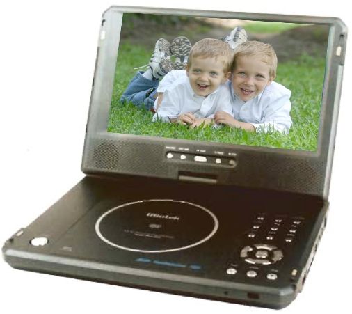 Mintek MDP-1880 8.5-Inch TFT Widescreen Monitor Portable DVD, SD/MS/MMC Card Reader USB Jack, Anti-shock function for mobile or pedestrian, Auto power off for saving energy, Built-in Stereo Speakers, Quick connect to TV's (MDP1880 MDP 1880 MD-P1880 MDP1-880)