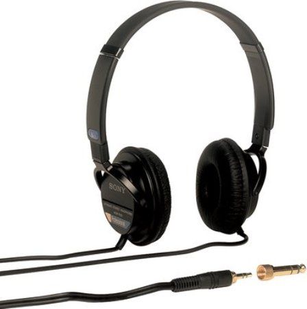 Sony MDR-7502 Professional Dinamic Headphones, 30mm Driver Unit, 60-16kHz Frequency Response, 24 Ohms Impedance, 102 dB/mW Sensitivity, 500mW Power Handling, Gold Stereo Unimatch plug 1/4