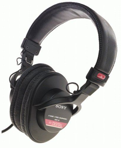 Sony MDR-V6 Studio Monitor Series Headphones, 40 MM Diameter Driver for Deep, Accurate Bass, Frequency Response 5Hz - 30,000Hz, Sensitivity 106dB/mW, Impedance 63 ohms, Driver Unit 40mm, Power Handling Capacity 1.0W, Circum-Aural Design Reduces Outside Noise (MDRV6 MDR V6)