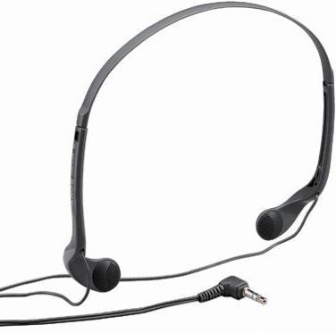 Sony MDR-W08L Traditional In-Ear Vertical Headphones - Black, Super-Light In-The-Ear Design, Sony Acoustic Turbo Circuitry, Admits Outside Sound for Added Safety, Vertical In-The-Ear Design, comfortable hour after hour, Nickel-Plated Mini-Plug (MDRW08L MDR W08L MDRW08 MDR-W08) 