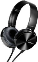 Sony MDR-XB450AB Extra Bass Smartphone Headphones with Microphone & Remote, Black, 30 mm driver reproduces powerful bass, Frequency Response 5–22000 Hz, Sensitivities 102 dB/mW, Impedance 24 ohm (1 kHz), Compatible with Apple or Android smartphones, Electro Bass Booster enhances deep beats without distorting vocals, UPC 027242879775 (MDRXB450AB MDR XB450AB MDR-XB450A MDR-XB450) 