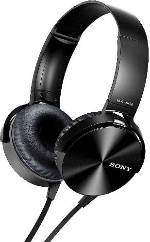 Sony MDR-XB450AB Extra Bass Smartphone Headphones with Microphone & Remote, Black, 30 mm driver reproduces powerful bass, Frequency Response 522000 Hz, Sensitivities 102 dB/mW, Impedance 24 ohm (1 kHz), Compatible with Apple or Android smartphones, Electro Bass Booster enhances deep beats without distorting vocals, UPC 027242879775 (MDRXB450AB MDR XB450AB MDR-XB450A MDR-XB450)