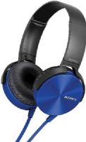 Sony MDR-XB450AL Extra Bass Smartphone Headphones with Microphone & Remote, Blue, 30 mm driver reproduces powerful bass, Frequency Response 5–22000 Hz, Sensitivities 102 dB/mW, Impedance 24 ohm (1 kHz), Compatible with Apple or Android smartphones, Electro Bass Booster enhances deep beats without distorting vocals, UPC 027242883406 (MDRXB450AL MDR XB450AL MDR-XB450A MDR-XB450) 