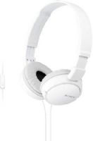 Sony MDR-ZX110AW XB Smartphone Headset with Mic & Remote, White, Acoustic Bass Booster, 30mm drivers, In-line microphone, Compatible with Apple or Android smartphones, Free SmartKey App for customized in-line remote function, Lightweight on-the-ear design, Swivel design for portability, 47-1/4" (1.2m) tangle-free Y-type cord, UPC 027242868861 (MDRZX110AW MDR ZX110AW MDR-ZX110A MDR-ZX110) 