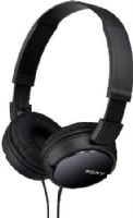 Sony MDR-ZX110BK ZX Series Compact Fold Stereo Headphones, Black, Frequency response 12–22000Hz, Sensitivity 98 dB/mW, Impedance 24 ohm, 30mm drivers for rich, full frequency response, Lightweight and comfortable on-ear design, Swivel-design for portability, 3.94 ft cord length, Weight 4.23 oz., UPC 027242867086 (MDRZX110BK MDR ZX110BK MDR-ZX110B MDR-ZX110) 