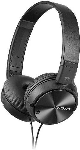 Sony MDR-ZX110NC Noise-Canceling Headphones, Black; Frequency Response 1022000 Hz; Impedance Power ON 220 ohm, OFF 45 ohm (at 1 kHz); Sensitivities 110 dB/mW Power off, 115 dB/mW Power on; Integrated noise canceling technology; 80 hours of battery life; Dynamic 1.18 in drivers; Lightweight and comfortable on-ear design for ultimate music mobility; UPC 027242879362 (MDRZX110NC MDR ZX110NC MDRZ-X110NC MDRZX-110NC)