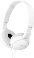 Sony MDR-ZX110WH ZX Series Compact Fold Stereo Headphones, White, Frequency response 12–22000Hz, Sensitivity 98 dB/mW, Impedance 24 ohm, 30mm drivers for rich, full frequency response, Lightweight and comfortable on-ear design, Swivel-design for portability, 3.94 ft cord length, Weight 4.23 oz., UPC 027242868823 (MDRZX110WH MDR ZX110WH MDR-ZX110W MDR-ZX110) 