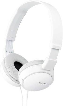 Sony MDR-ZX110WH ZX Series Compact Fold Stereo Headphones, White, Frequency response 1222000Hz, Sensitivity 98 dB/mW, Impedance 24 ohm, 30mm drivers for rich, full frequency response, Lightweight and comfortable on-ear design, Swivel-design for portability, 3.94 ft cord length, Weight 4.23 oz., UPC 027242868823 (MDRZX110WH MDR ZX110WH MDR-ZX110W MDR-ZX110)