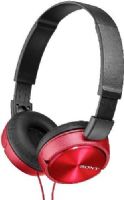 Sony MDR-ZX310R ZX Series Stereo Headphones, Red; 1000W Capacity; Lightweight, folding design for ultimate music mobility; 1.18" ferrite drivers for powerful, balanced sound; Padded earcups for comfortable listening; Powerful 30mm Dome Type Drivers; Lightweight Adjustable Headband; Four-conductor gold plated L-shaped stereo mini plug; UPC 027242869653 (MDRZX310R MDR ZX310R MDRZX-310R MDR-ZX310) 