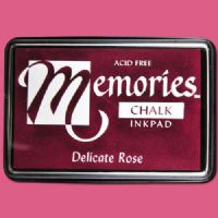 Memories SSCMDR Chalk Ink, Pad, Delicate Rose; Ideal when pastel and chalk effects are desired; Creates dramatic effects on dark backgrounds; Perfect for use on vellum, as well as coated and glossy papers; Heat-set for faster drying; Acid-free, archival, and fade-resistant; Dimensions 2.75" x 4.00" x 0.75"; Weight 0.2 lbs; UPC 294776050820 (MEMORIESSSCMDR MEMORIES SSCMDR ALVIN CHALK INK PAD DELICATE ROSE) 