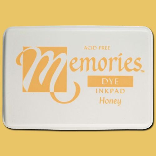 Memories SSDMHO Dye Ink Pad, Honey; Quick-drying and fade resistant for use on multiple surfaces; Dries permanently on many surfaces when heat-set; Acid-free, archival, and fade-resistant; Dimensions 2.75